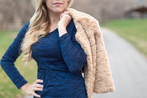 Jordan-Cidelle-Fur-Forever21-Blue-Dress